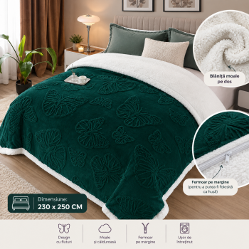 Patura cu blana fermoar COD DYE03