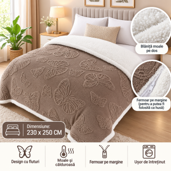 Patura cu blana fermoar COD DYE05