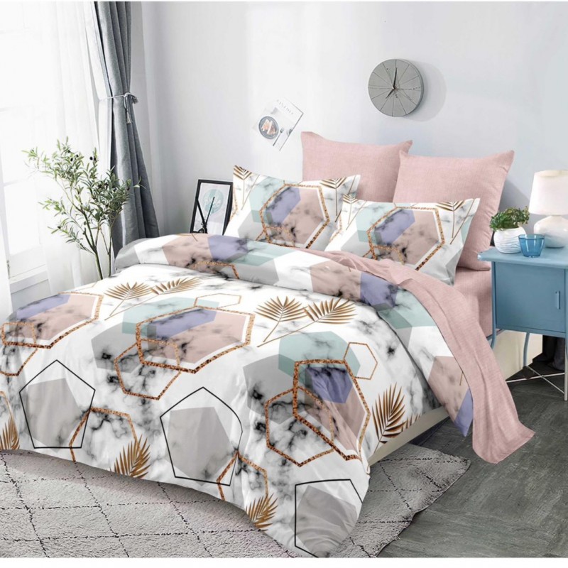  Lenjerii de pat finet gros 6 piese Cearceaf cu Elastic ABF199