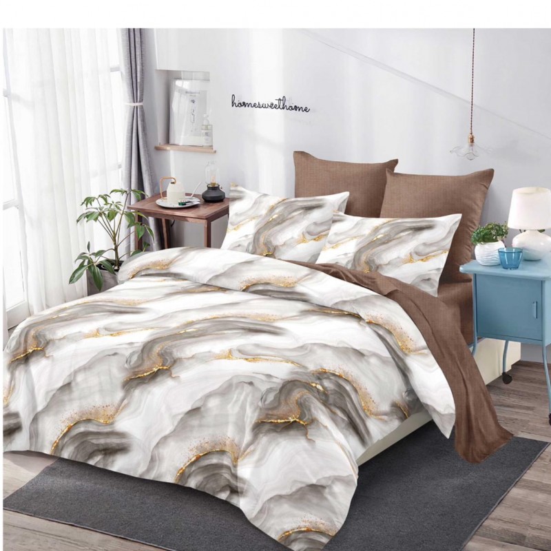  Lenjerii de pat finet gros 6 piese Cearceaf cu Elastic ABF200