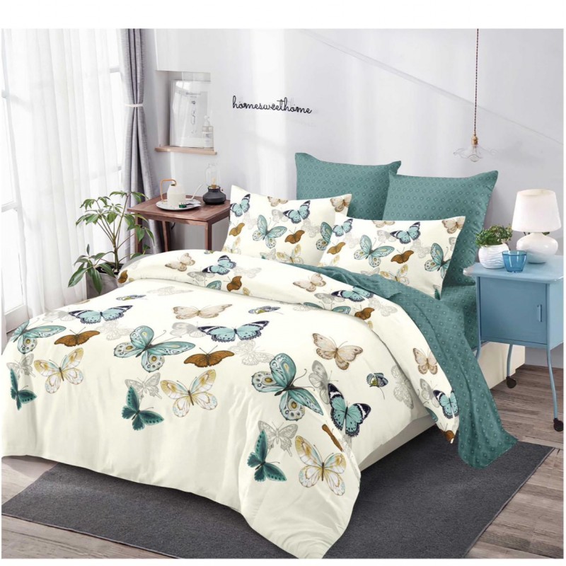  Lenjerii de pat finet gros 6 piese Cearceaf cu Elastic ABF201