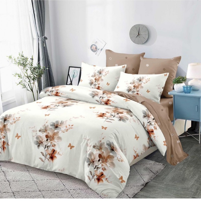  Lenjerii de pat finet gros 6 piese Cearceaf cu Elastic ABF205