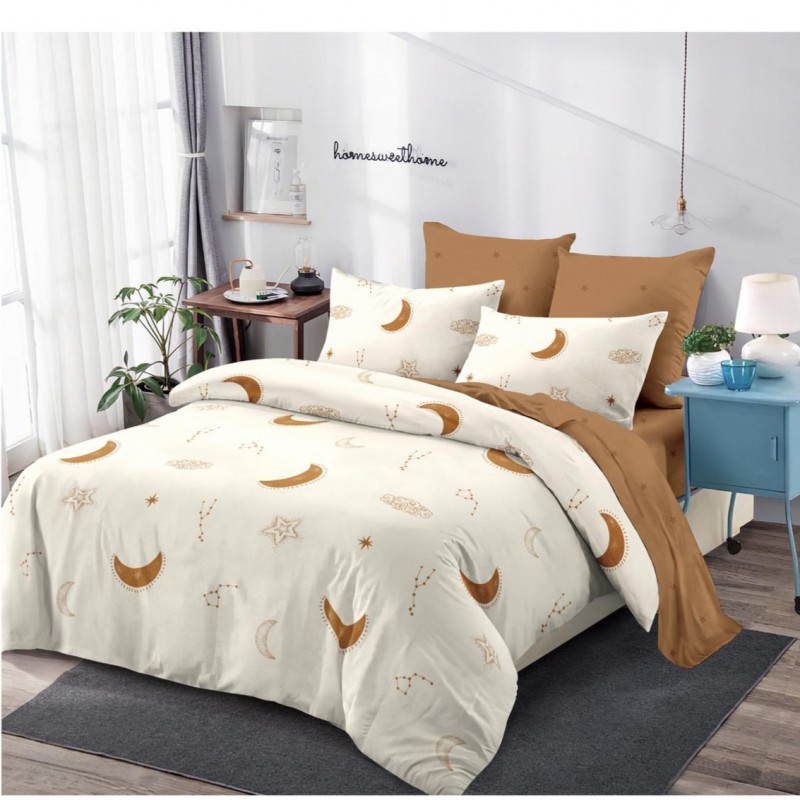  Lenjerii de pat finet gros 6 piese Cerarceaf cu Elastic ABF646