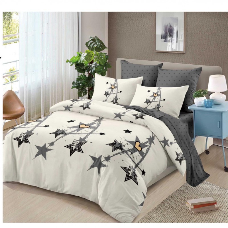  Lenjerii de pat finet gros 6 piese Cerarceaf cu Elastic ABF652