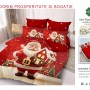 Lenjerii de pat finet gros 6 piese model craciun cu elastic COD CRH04