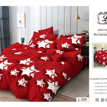 Lenjerie de pat finet gros 6 piese COD EF26 Lenjerie de pat finet gros 6 piese COD EF26