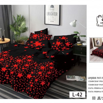 Lenjerie de pat finet gros 6 piese COD EF39 Lenjerie de pat finet gros 6 piese COD EF39