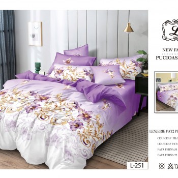 Lenjerie de pat finet gros 6 piese COD EF40 Lenjerie de pat finet gros 6 piese COD EF40