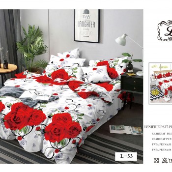 Lenjerie de pat finet gros 6 piese COD EF43 Lenjerie de pat finet gros 6 piese COD EF43