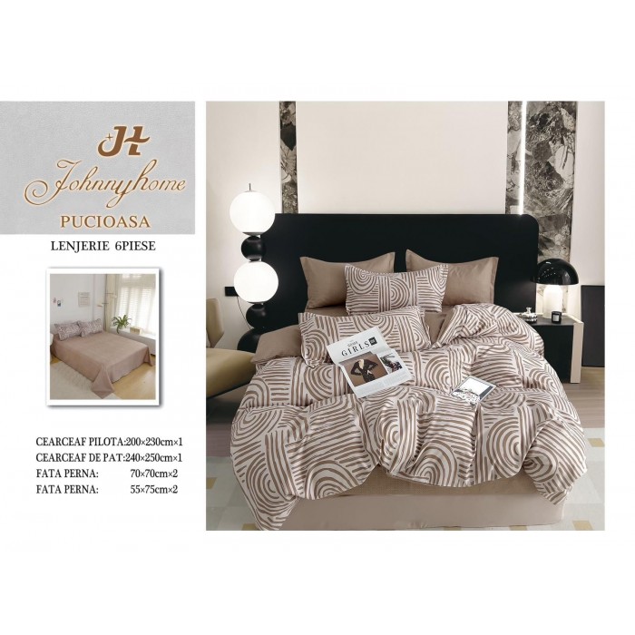  Lenjerii de pat finet gros 6 piese  ABF359