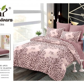 Lenjerii de pat finet gros 6 piese Cerarceaf cu Elastic COD ABF338  Lenjerii de pat finet gros 6 piese Cerarceaf cu Elastic COD ABF338