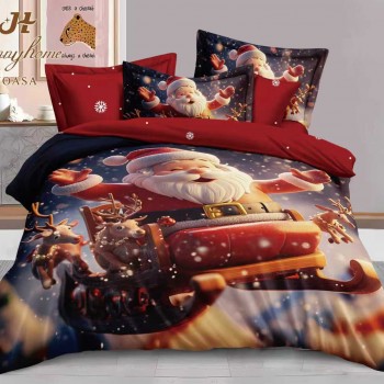 Lenjerii de pat finet gros 6 piese model craciun COD CHR24