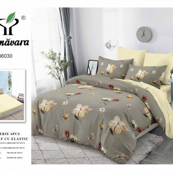  Lenjerii de pat finet gros 6 piese Cerarceaf cu Elastic COD ABF510