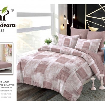  Lenjerii de pat finet gros 6 piese Cerarceaf cu Elastic COD ABF516