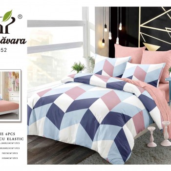  Lenjerii de pat finet gros 6 piese Cerarceaf cu Elastic COD ABF470