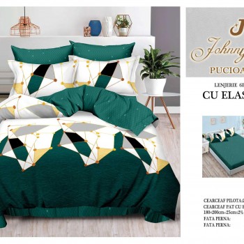  Lenjerii de pat finet gros 6 piese Cerarceaf cu Elastic COD ABF494