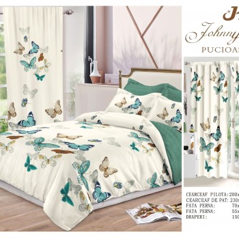Lenjerie de pat finet+draperii COD DRA01 Lenjerie de pat finet+draperii COD DRA01
