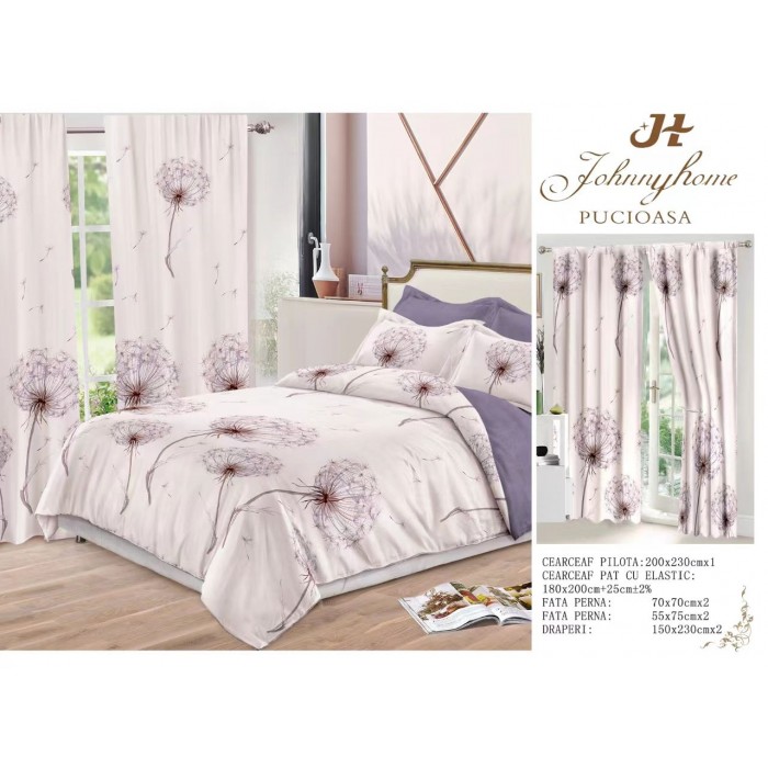 Lenjerie de pat finet+draperii COD DRA17