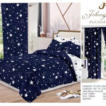 Lenjerie de pat finet+draperii COD DRA20 Lenjerie de pat finet+draperii COD DRA20