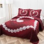 Cuvertura pat dublu model identic cu poza, 3 PIESE COD FEB08