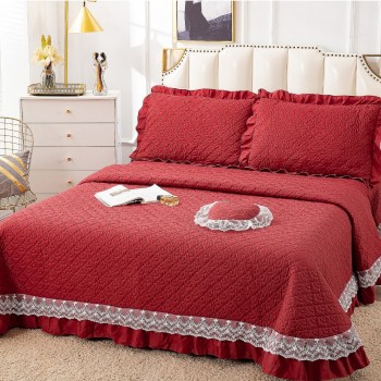 Cuvertura de pat cu volane 4 piese COD DEC12 Cuvertura de pat cu volane 4 piese COD DEC12