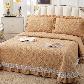 Cuvertura de pat cu volane 4 piese COD DEC14 Cuvertura de pat cu volane 4 piese COD DEC14