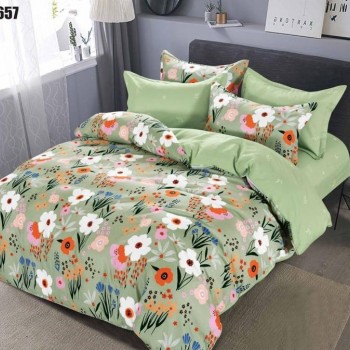 Lenjerie de pat 6 piese bumbac finet PUCIOASA COD BFP146 Lenjerie de pat 6 piese bumbac finet PUCIOASA COD BFP146