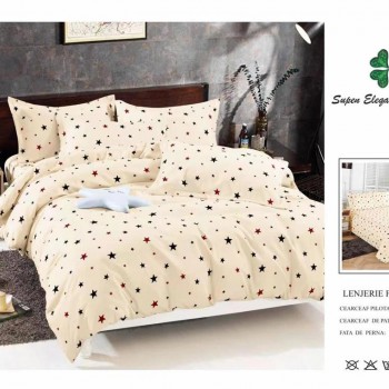 Lenjerie de pat 6 piese bumbac finet PUCIOASA COD BFP53 Lenjerie de pat 6 piese bumbac finet PUCIOASA COD BFP53