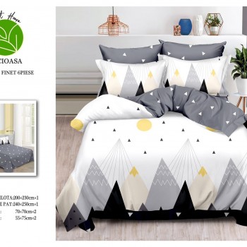 Lenjerie de pat 6 piese bumbac finet PUCIOASA COD BFP162 Lenjerie de pat 6 piese bumbac finet PUCIOASA COD BFP162