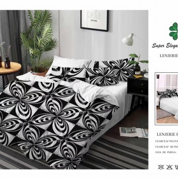 Lenjerie de pat 6 piese bumbac finet PUCIOASA COD BFP408 Lenjerie de pat 6 piese bumbac finet PUCIOASA COD BFP408