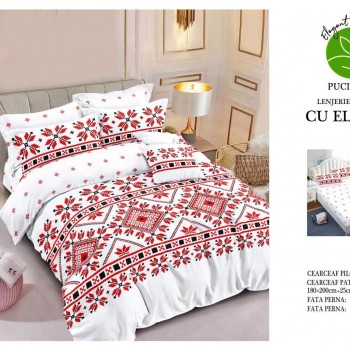 Lenjerii de pat finet 6 piese cearceaf cu elastic  COD ELS43 Lenjerii de pat finet 6 piese cearceaf cu elastic  COD ELS43
