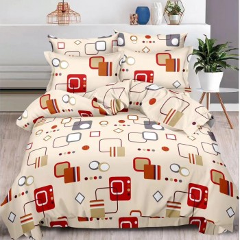 Lenjerie de pat 6 piese bumbac finet PUCIOASA COD BFP218 Lenjerie de pat 6 piese bumbac finet PUCIOASA COD BFP218