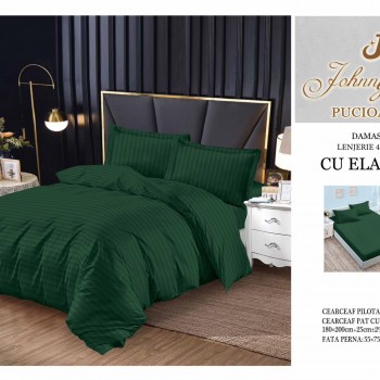 Lenjerie de pat damasc cu elastic COD DDE07
