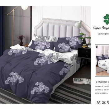 Lenjerie de pat 6 piese bumbac finet PUCIOASA COD BFP384 Lenjerie de pat 6 piese bumbac finet PUCIOASA COD BFP384