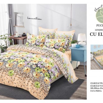 Lenjerii de pat finet 6 piese cearceaf cu elastic  COD ELS85 Lenjerii de pat finet 6 piese cearceaf cu elastic  COD ELS85