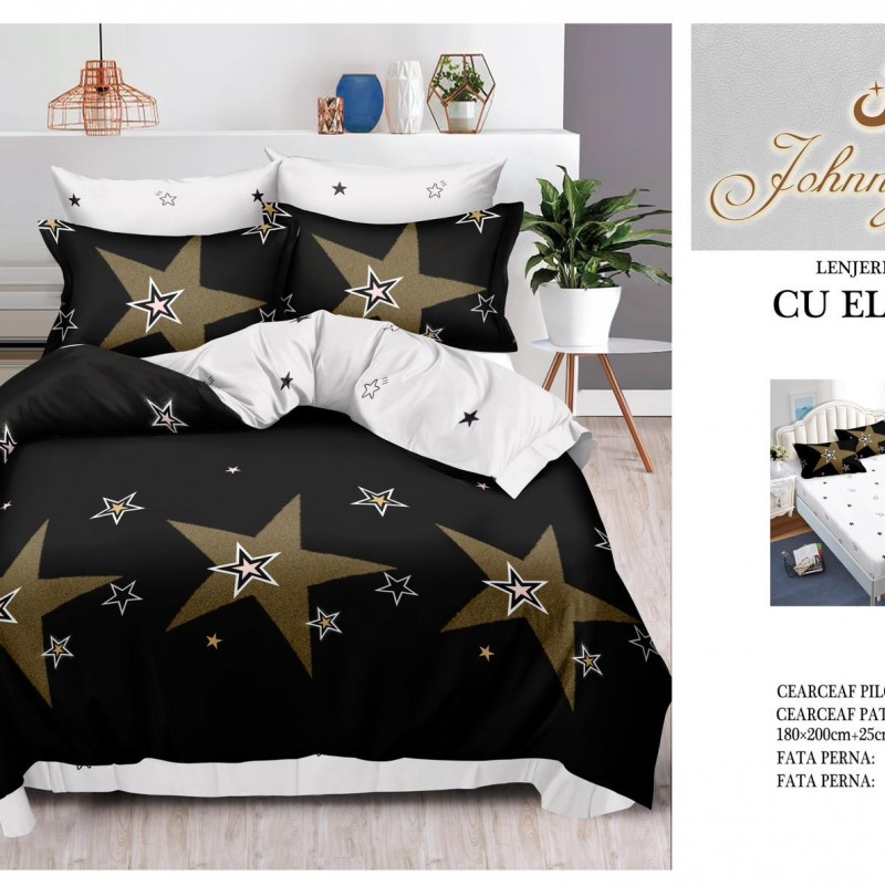 Lenjerii de pat finet 6 piese cearceaf cu elastic COD ELS127 Lenjerii de pat finet 6 piese cearceaf cu elastic COD ELS127