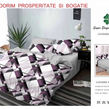 Lenjerie de pat 6 piese bumbac finet PUCIOASA COD BFP275 Lenjerie de pat 6 piese bumbac finet PUCIOASA COD BFP275