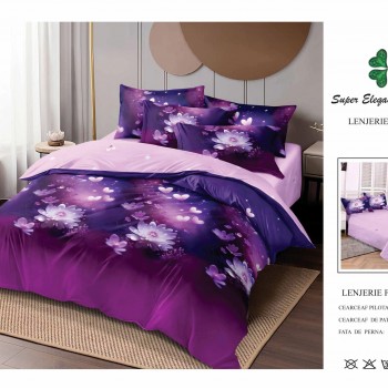 Lenjerie de pat 6 piese bumbac finet PUCIOASA COD BFP274 Lenjerie de pat 6 piese bumbac finet PUCIOASA COD BFP274