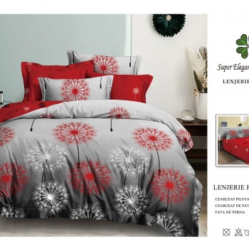 Lenjerie de pat 6 piese bumbac finet PUCIOASA COD BFP259 Lenjerie de pat 6 piese bumbac finet PUCIOASA COD BFP259