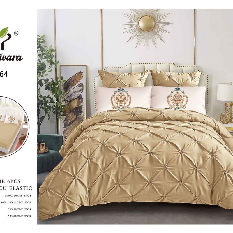 Lenjerii de pat finet  6 piese De Lux COD CJO133