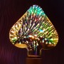 Bec 3D decorativ, LED Multicolor - Inimă