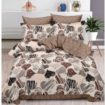 Lenjerie de pat 6 piese bumbac finet PUCIOASA COD BFP119 Lenjerie de pat 6 piese bumbac finet PUCIOASA COD BFP119