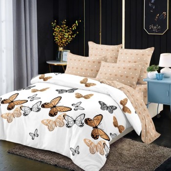 Lenjerie de pat 6 piese bumbac finet PUCIOASA COD BFP111 Lenjerie de pat 6 piese bumbac finet PUCIOASA COD BFP111