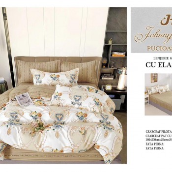 Lenjerii de pat finet gros 6 piese Cearceaf Cu Elastic  BBF231  Lenjerii de pat finet gros 6 piese Cearceaf Cu Elastic  BBF231