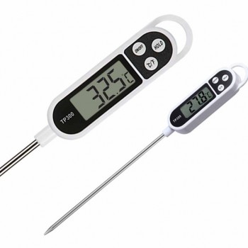 Termometru digital alimentar de insertie cu tija Pufo, afisaj LCD 3 butoane si oprire automata interval masurare -50 C - +300 C